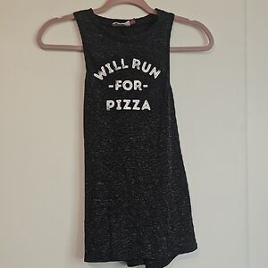 Black Graphic Tank Top